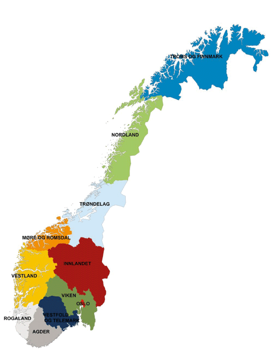 Figure 6.1 New counties from 1 January 2020.