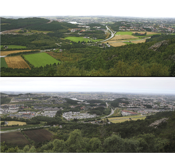 Figur 7.1 Landskapsendringer.