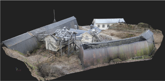 Figur 8.6 Digital rekonstruksjon av Engene dynamittfabrikk på Hurum.
