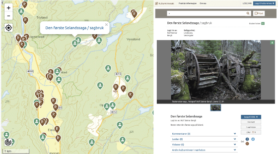 Figur 8.7 Eksempel fra Kulturminnesøk.
