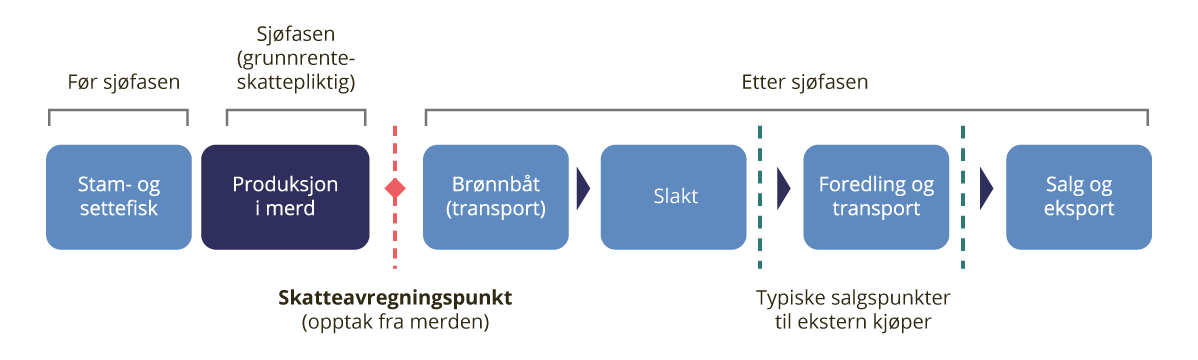Figur 17.2 Illustrasjon av verdikjeden i havbruk