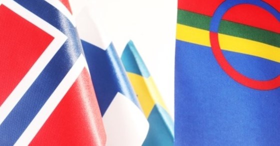 Nordiske og samisk flagg 