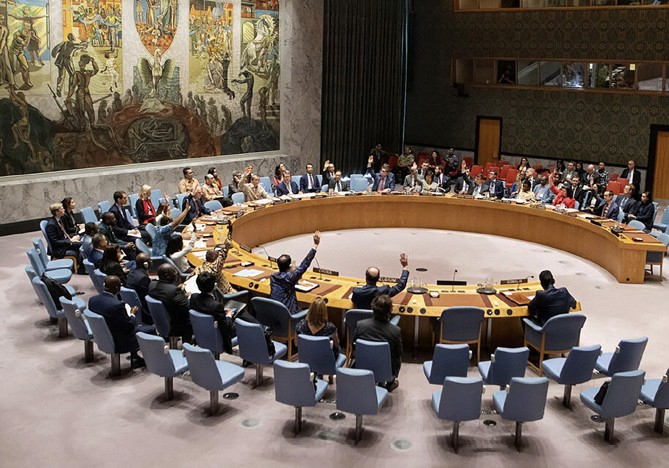 A photo showing the United Nations Security Council.