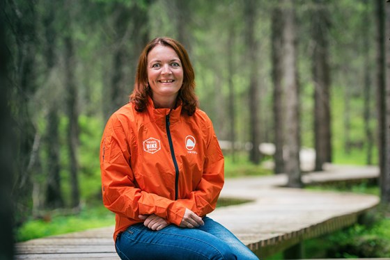 Gudrun Sanaker Lohne, leder Destinasjon Trysil i skogen.