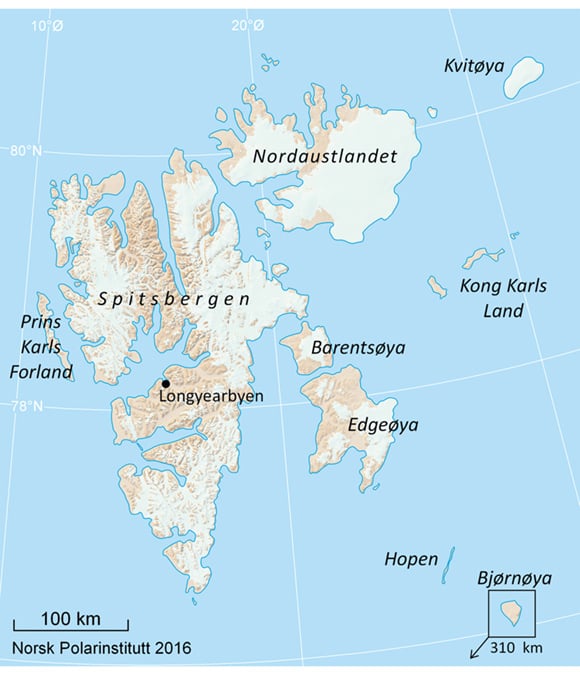 Figure 2.1 Svalbard.
