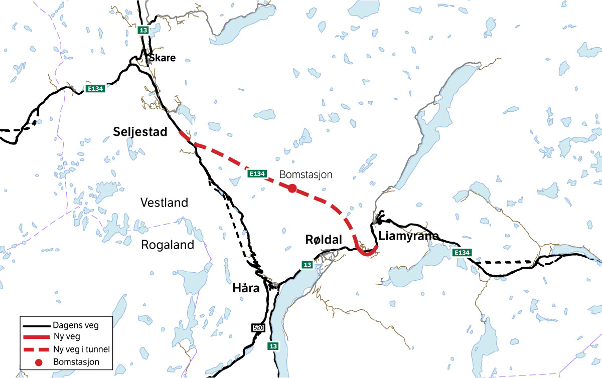 Figur 2.2 Plassering av bomstasjonen