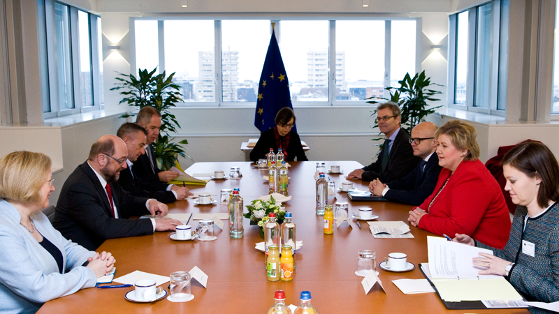 Møte med Europaparlamentets president Martin Schulz.
