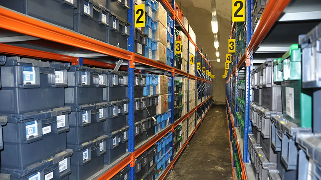 The seeds safely deposited inside the vault. 