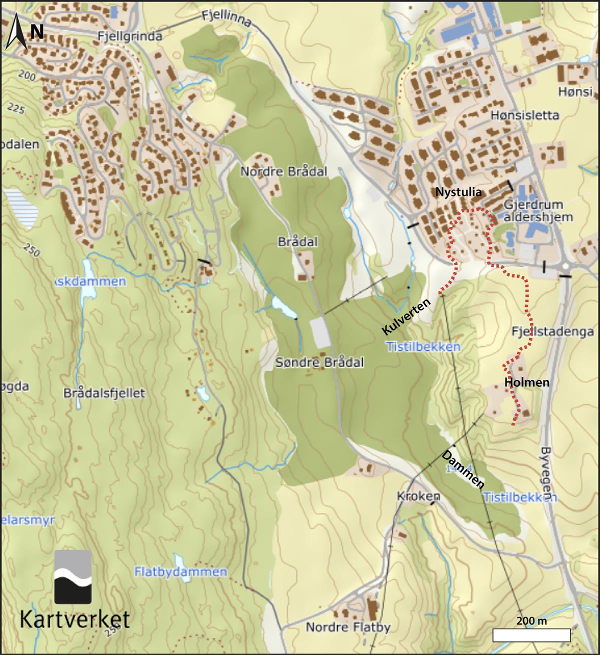Kart over Gjerdrum golfbane.