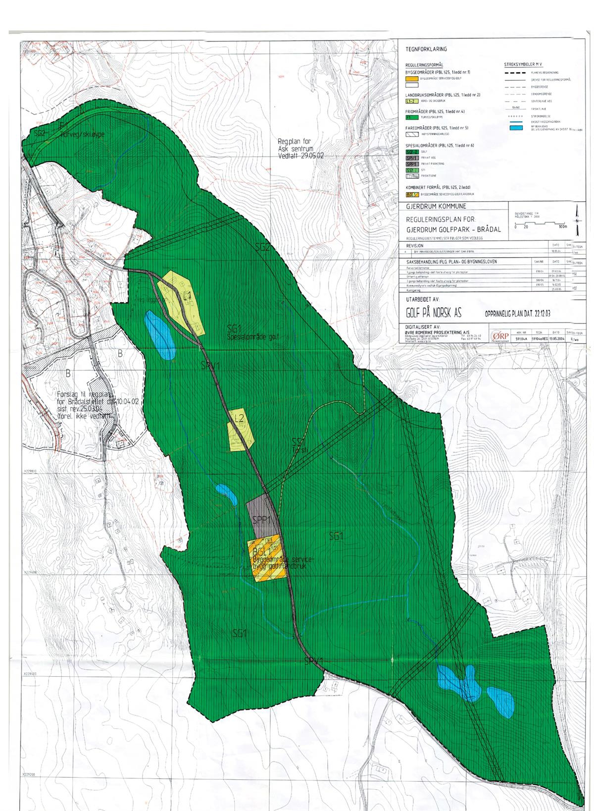 Plankart for golfbanen (Gjerdrum kommune, 2005b)