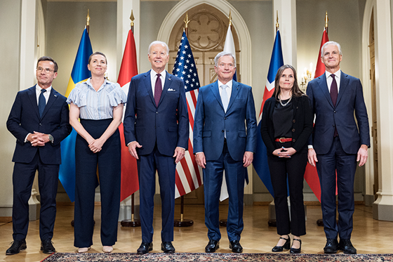 I dag møttes presidentene i Finland og USA og statsministrene i Norge, Danmark, Island og Sverige for et toppmøte i Helsingfors