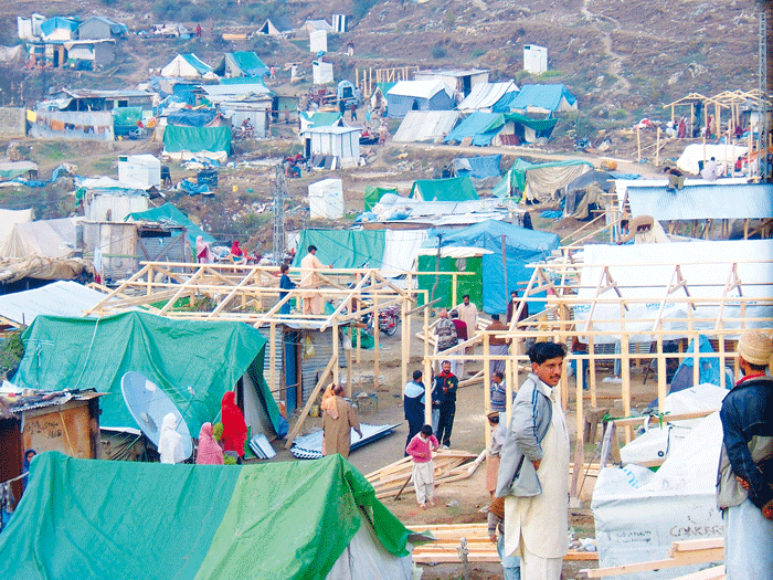 Figure 5.2 Reconstruction efforts following the earthquake in Pakistan in October 2005.