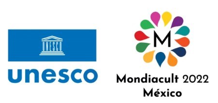 Logo for UNESCO Mondiacult 2022 Mexico