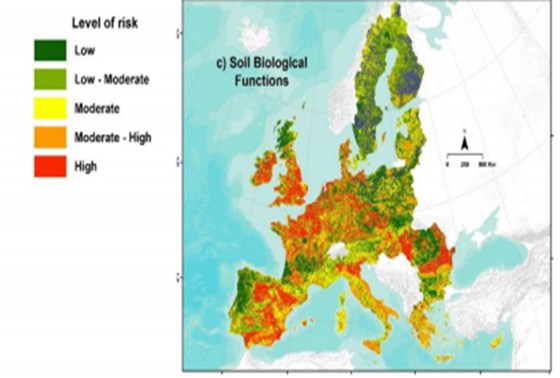 Figur 1. Potensiell risiko for det biologiske liv i EU og Norge