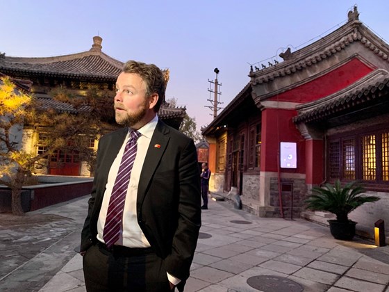 Næringsminister Torbjørn Røe Isaksen i Kina. 
