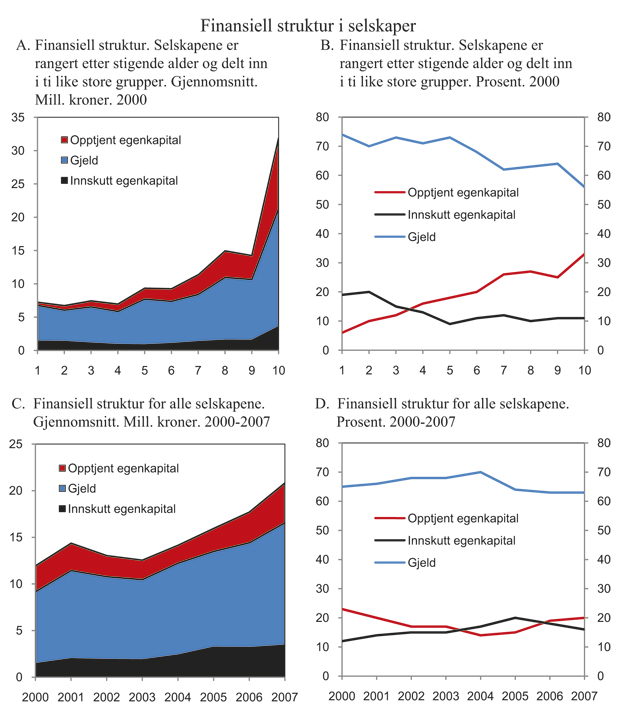 Figur 6.4 Finansiell struktur i selskaper