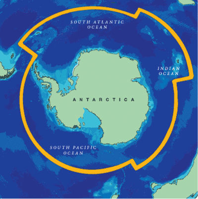 Figur 3.4 CCAMLR sitt konvensjonsområde. 