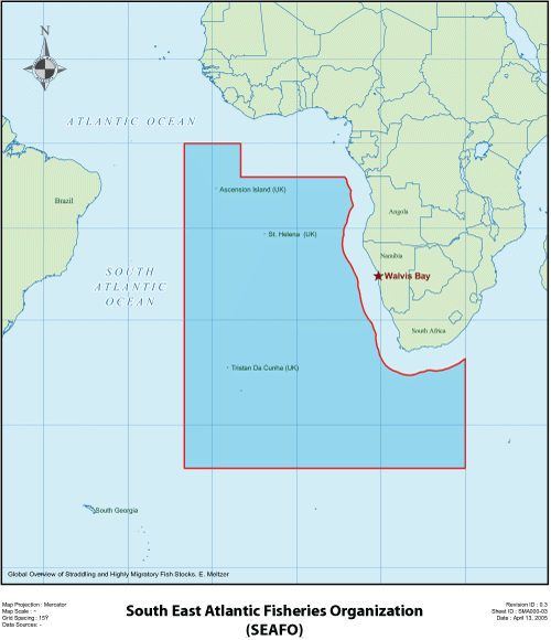 Figur 3.5 SEAFO sitt konvensjonsområde