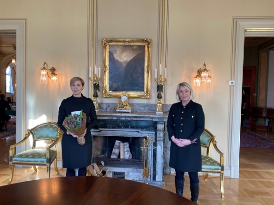 NSM direktør Nystrøm og justis- og beredskapsminister Monica Mæland