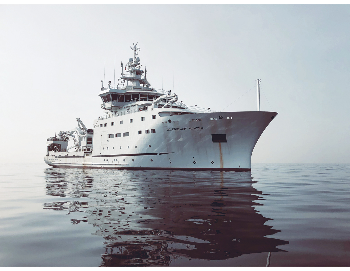 Figur 2.12 Forskingsfartøyet «Dr. Fridtjof Nansen» er det tredje fartøyet i rekkja som er bygd for bistandsprosjekt i Afrika og Asia.