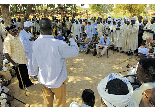 Figure 2.5 A public meeting in Sudan.