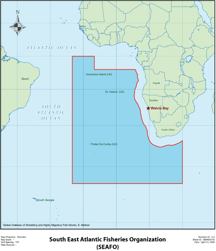 Figur 3.5 SEAFO sitt konvensjonsområde