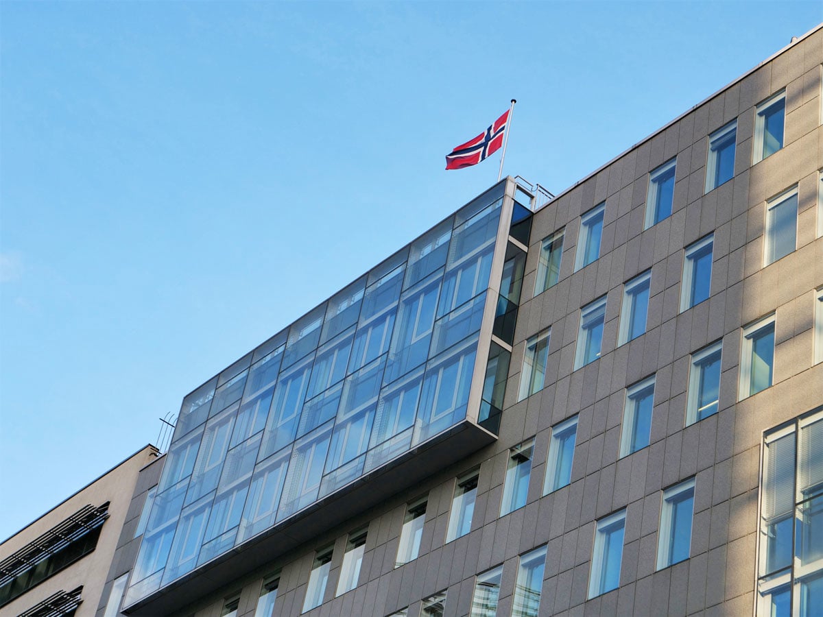 Figur 5.3 Norges hus i Brussel er hjem til blant annet Norges ambassade til Belgia og EU-delegasjonen.