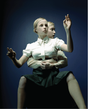 Figure 4.4 A dance production by Hege Haagenrud performed by Vilde Viktoria Madsen and Marianne Haugli.
