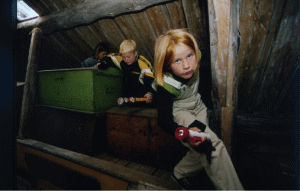 Figure 4.6 Pupils hunt for pests in Dalane Folk Museum in Egersund.