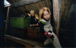 Figure 4.6 Pupils hunt for pests in Dalane Folk Museum in Egersund.