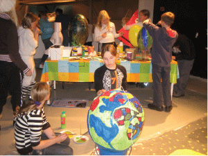 Figure 5.1 Pupils in the district of Salten make their own model of outer space.