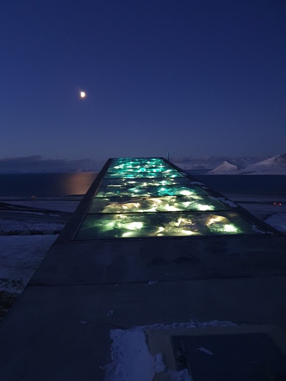 The Seed Vault approaching the dark time of the year.