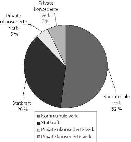 Figur 4.2 Dagens eierskap til kraftproduksjon