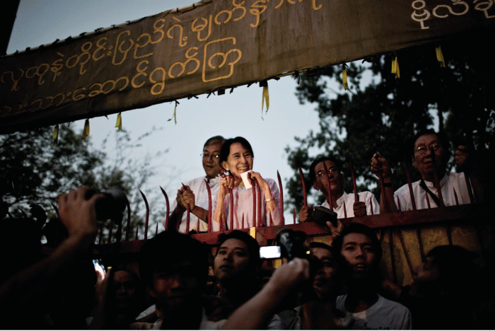 Figure 3.1 Aung San Suu Kyi – a lifelong struggle for democracy. 