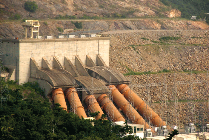 Figure 7.2 The World Bank supports many large-scale infrastructure projects. The photo shows a hydroelectric power plant in Ghana.