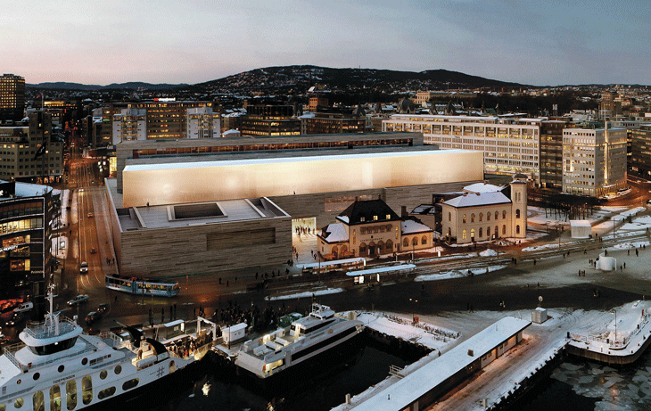 Figur 3.1 Nybygget for Nasjonalmuseet på Vestbanen.