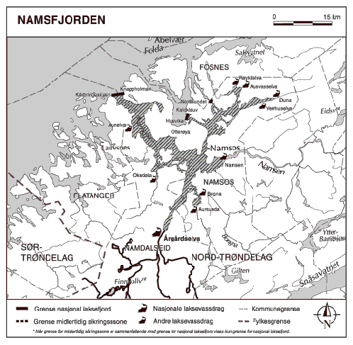 Figur 1.13 Kart over Namsfjorden
