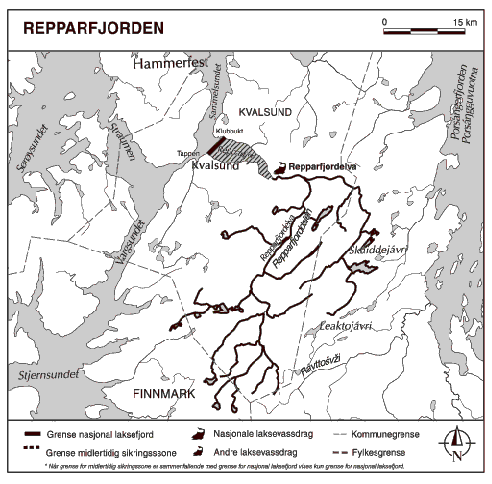 Figur 1.18 Kart over Repparfjorden