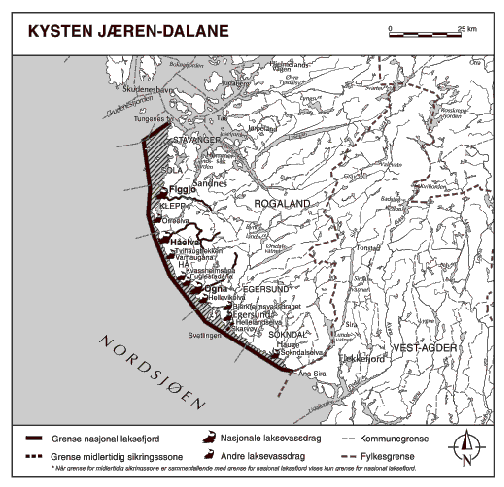 Figur 1.2 Kart over Jæren-Dalane