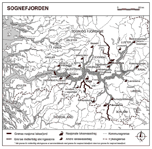 Figur 1.4 Kart over Sognefjorden