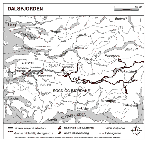 Figur 1.5 Kart over Dalsfjorden