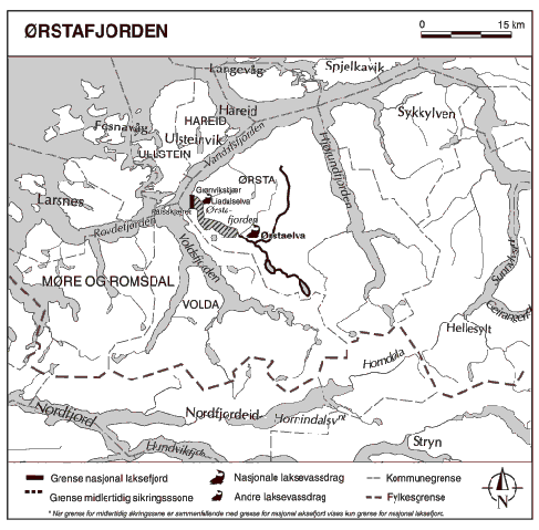 Figur 1.7 Kart over Ørstafjorden
