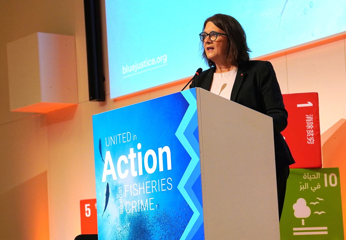 Figur 2.8 Statssekretær Kristina Sigurdsdottir Hansen deltok og opna Blue Justice-konferansen som vart arrangert i 2025 i UN City i København.