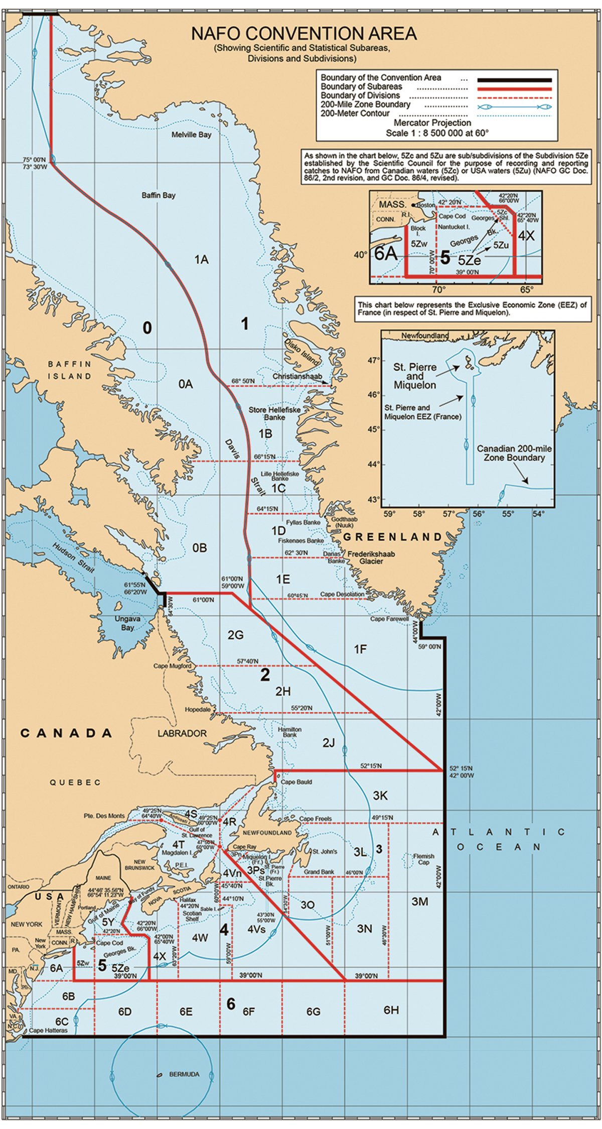 Figur 3.9 Konvensjonsområdet til NAFO.