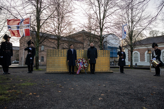 Sør-Koreas forsvarsminister Ahn Gyu-back var 28. november 2025 på besøk hos sin norske kollega, forsvarsminister Tore O. Sandvik, i Oslo.