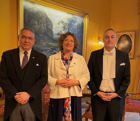 De nye ambassadørene fra Venezuela, Frankrike og Uruguay.   Foto: Tonje Røed, UD