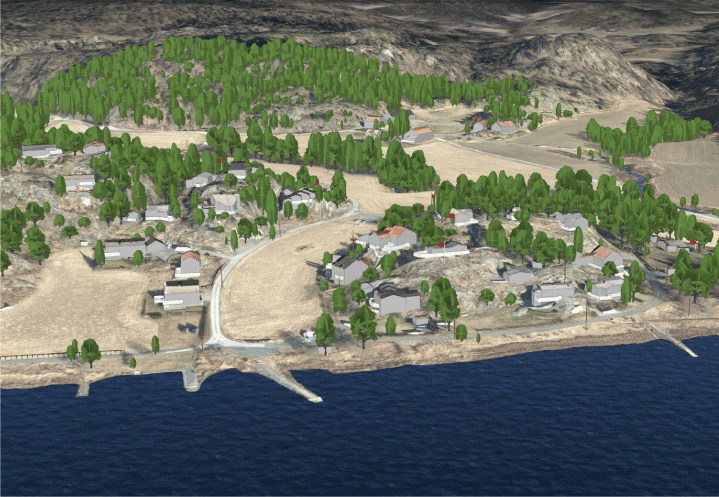 Figure 5.1 Detailed elevation data in realistic 3D models
