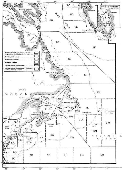 Figur 3.2 NAFO sitt reguleringsområde