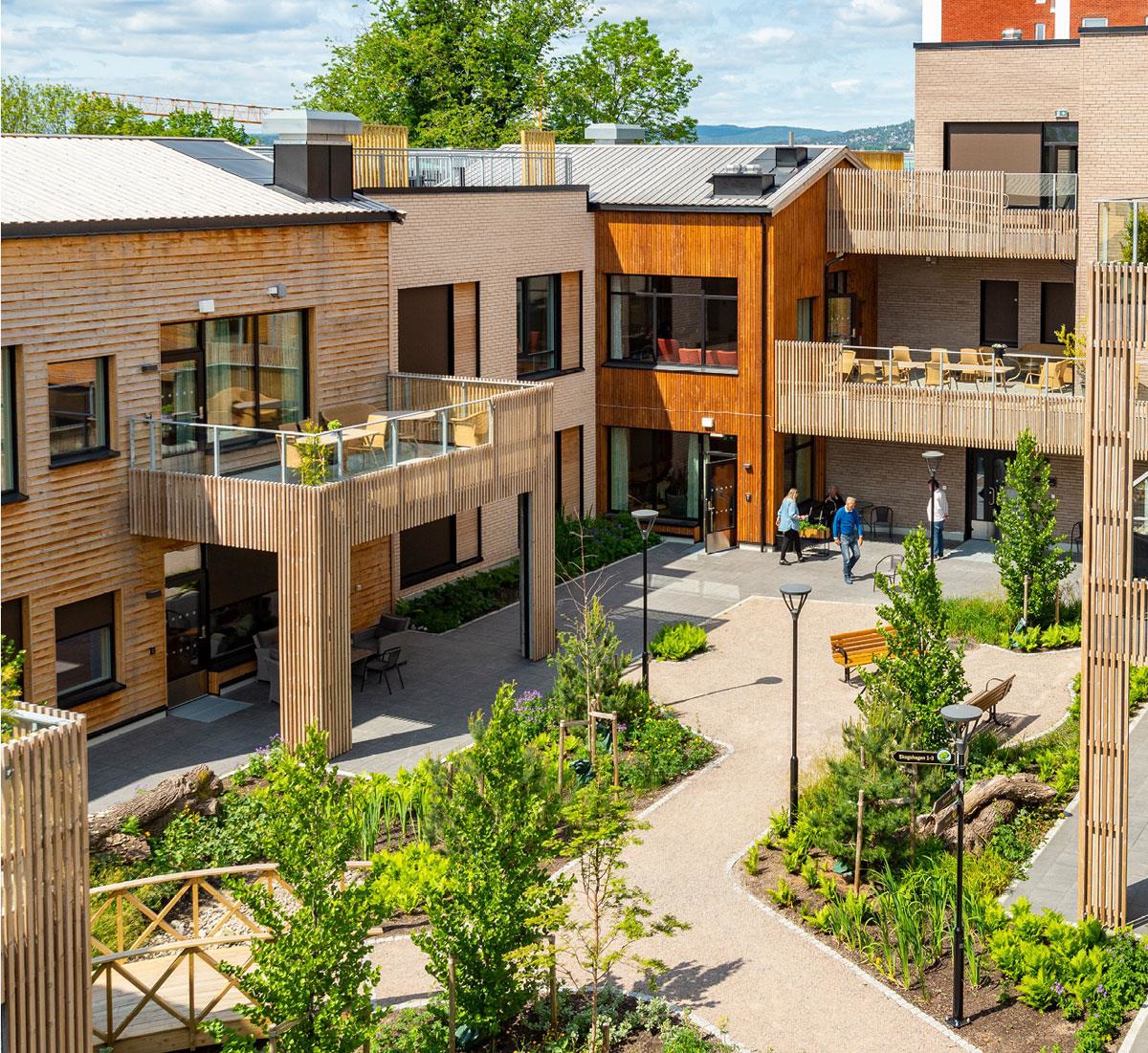 Bilde 50: Dronning Ingrids hage, demenslandsby, Oslo. Byggherre: Omsorgsbygg. Arkitekt/landskapsarkitekt: Arkitema K/S/White arkitekter AS. Foto: Nils Petter Dale