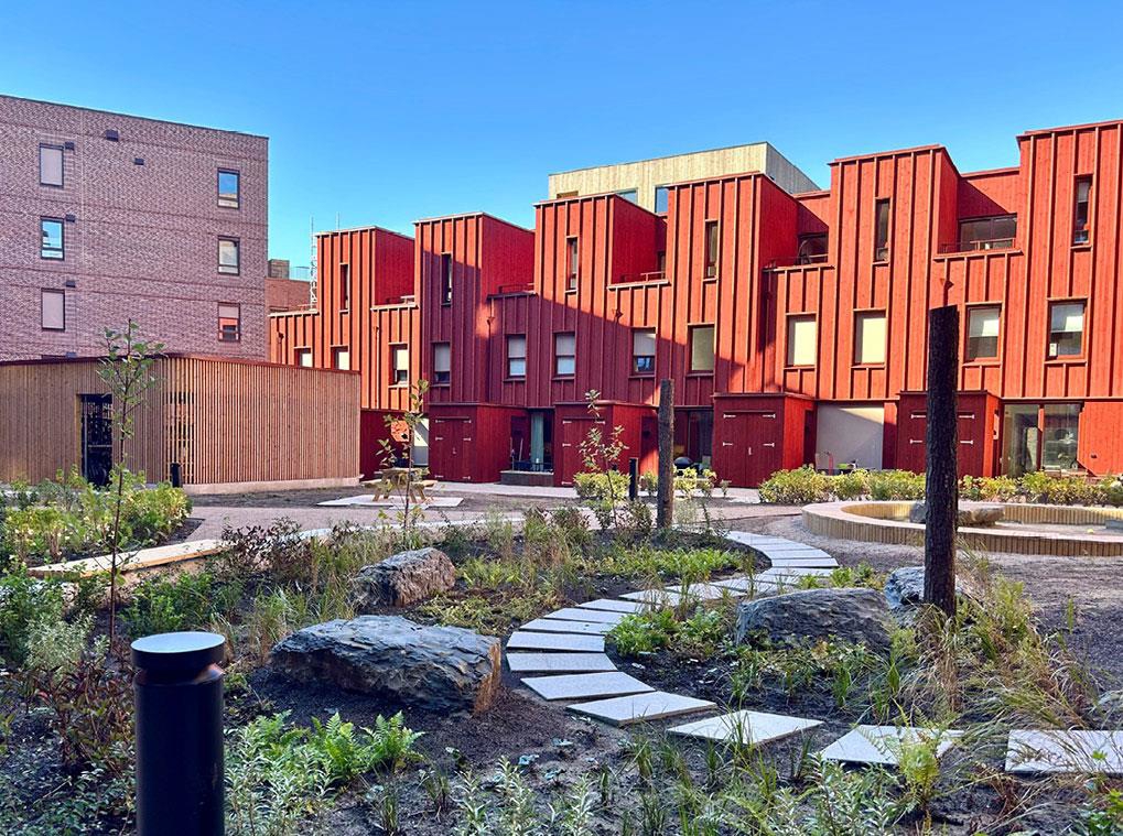 Bilde 67: Nansenløkka, Fornebu, Bærum. Utbygger: OBOS Nye Hjem AS/Nansenløkka Utvikling AS. Arki-tekt/landskapsarkitekt: Add arkitekter AS/Transborder Studio AS/SLA Norge AS. Foto: FutureBuilt